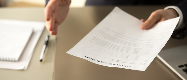Employer offering job, businessman extending employment agreement